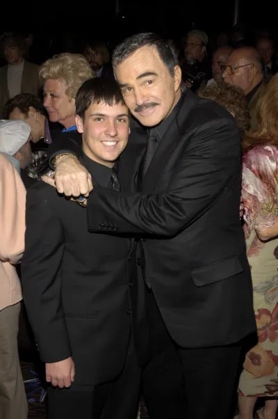 Burt Reynolds hugged his son Quinton