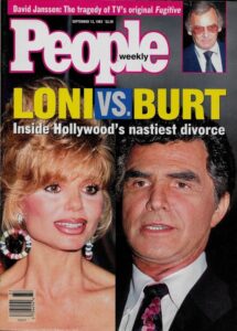 People Magazine September 13, 1993 Loni Anderson Burt Reynolds Divorce