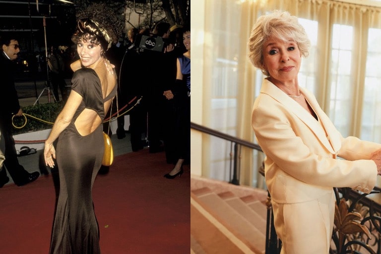 Leonard Gordon's wife Rita Moreno, at a young age and now